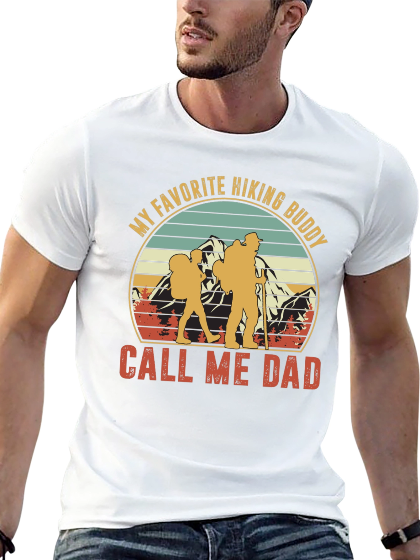 Hiking Buddy Dad T-Shirt - Outdoor Adventure Apparel