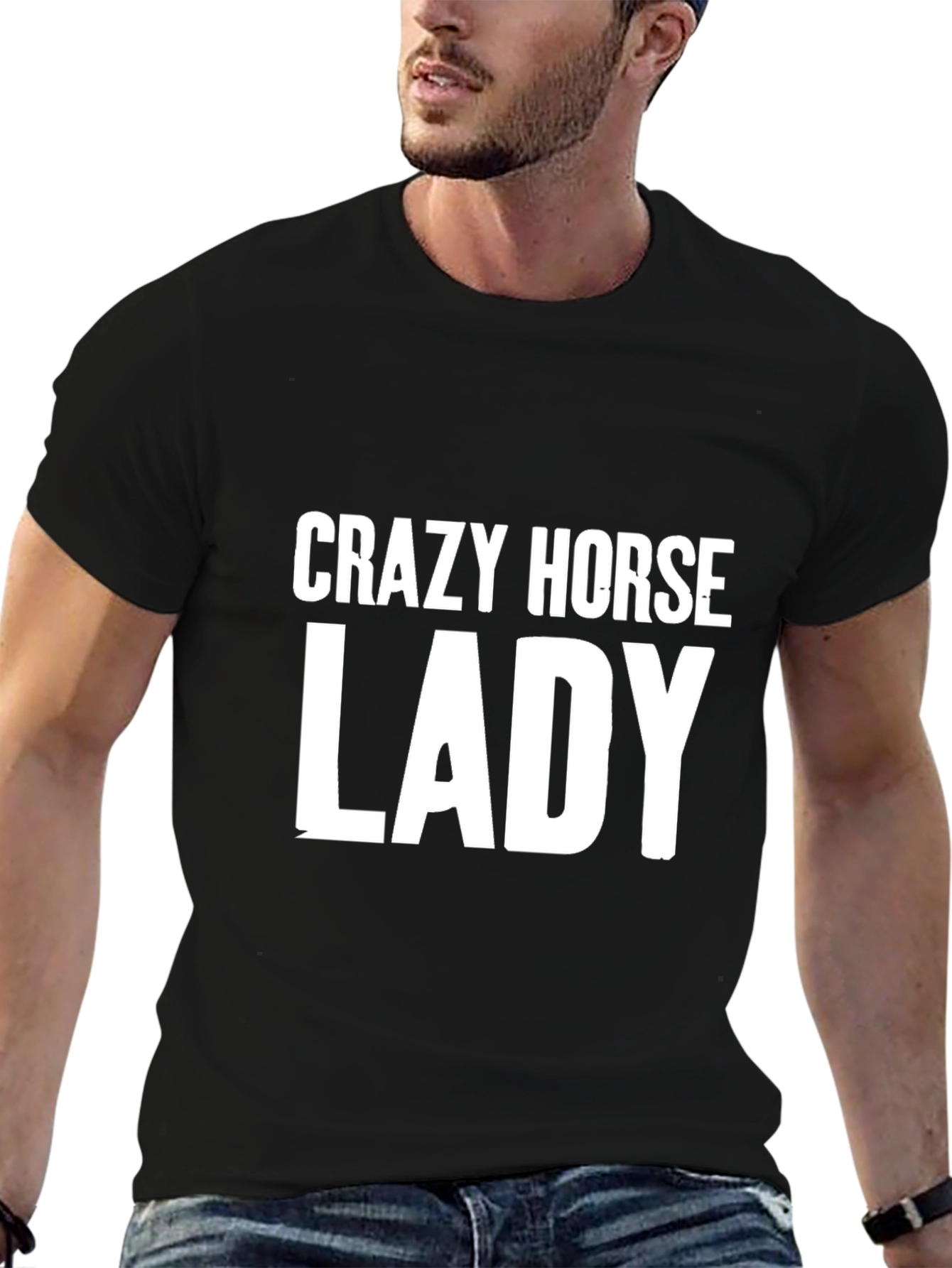 Crazy Horse Lady Graphic Tee - Black