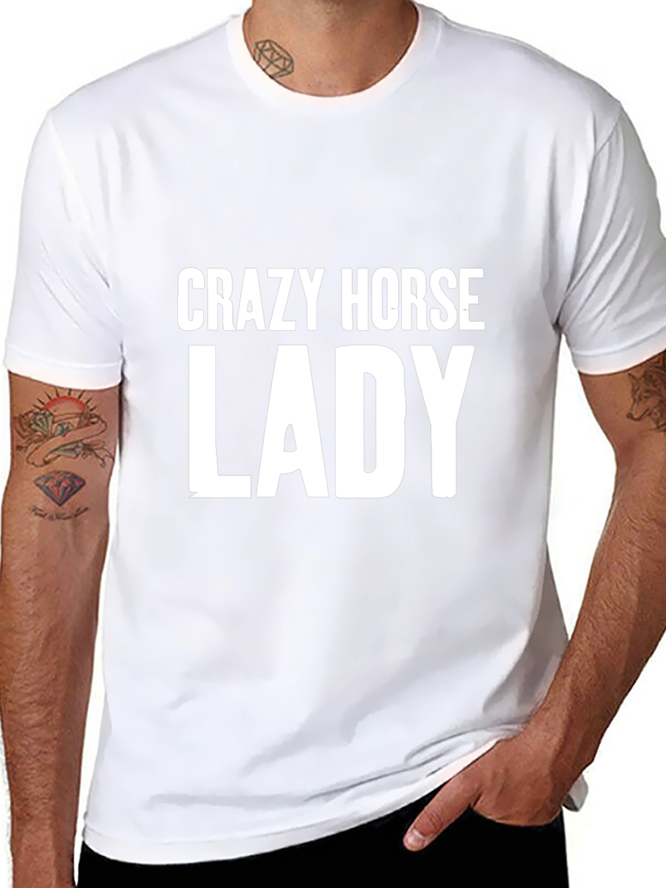 Crazy Horse Lady Graphic Tee - Black