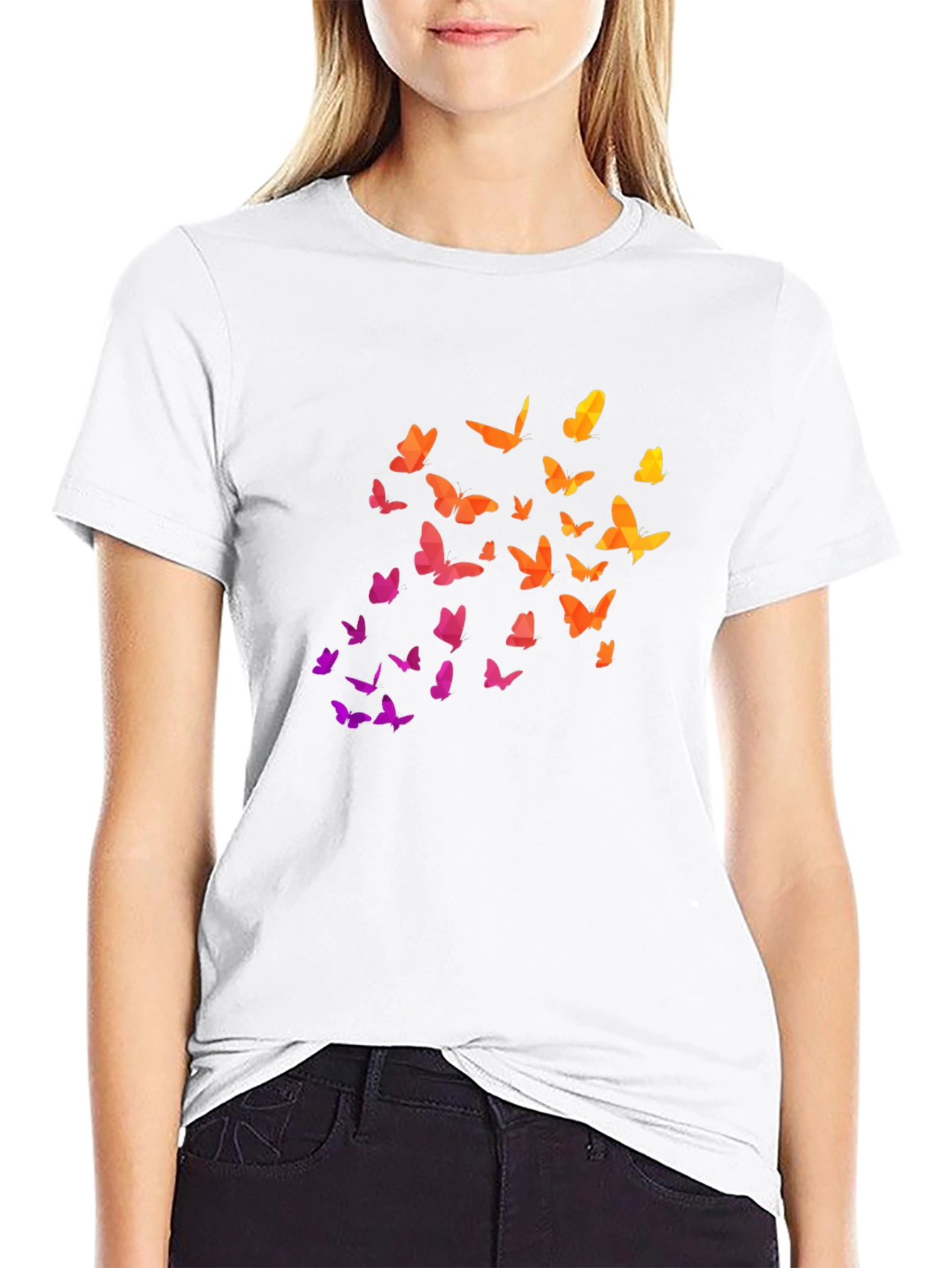 Butterfly Gradient Tee - Stylish Comfort