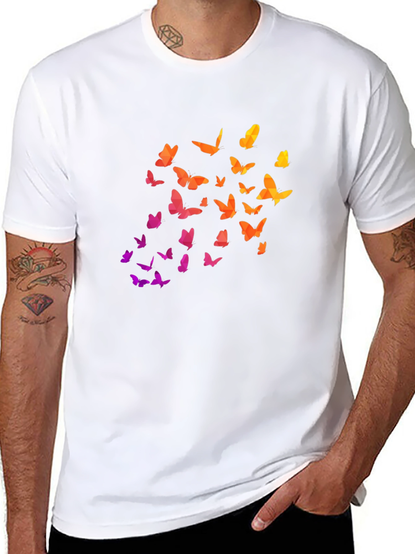 Butterfly Gradient Tee - Stylish Comfort