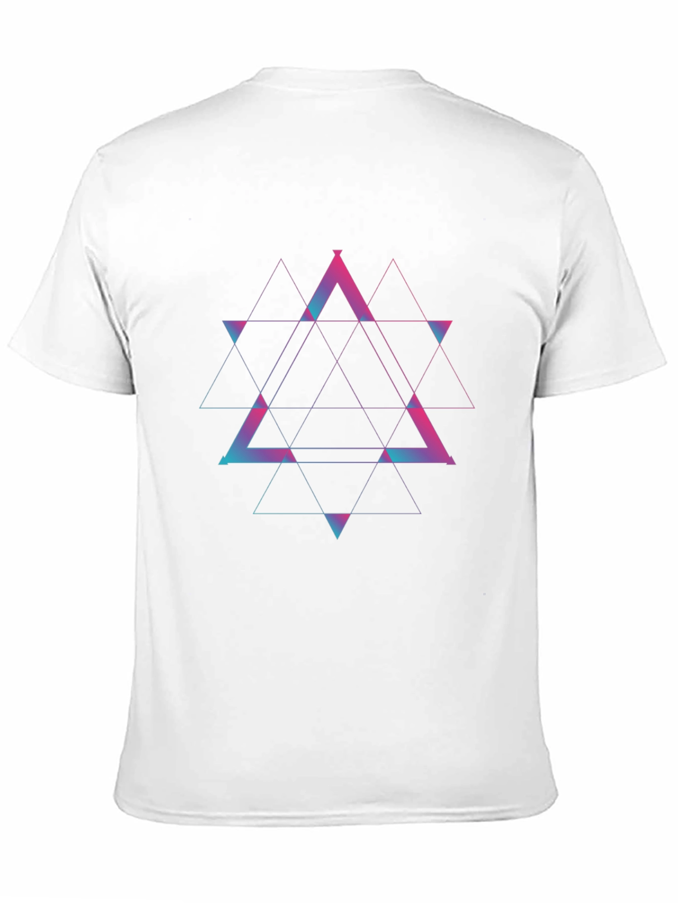 Geometric Gradient Triangle T-Shirt