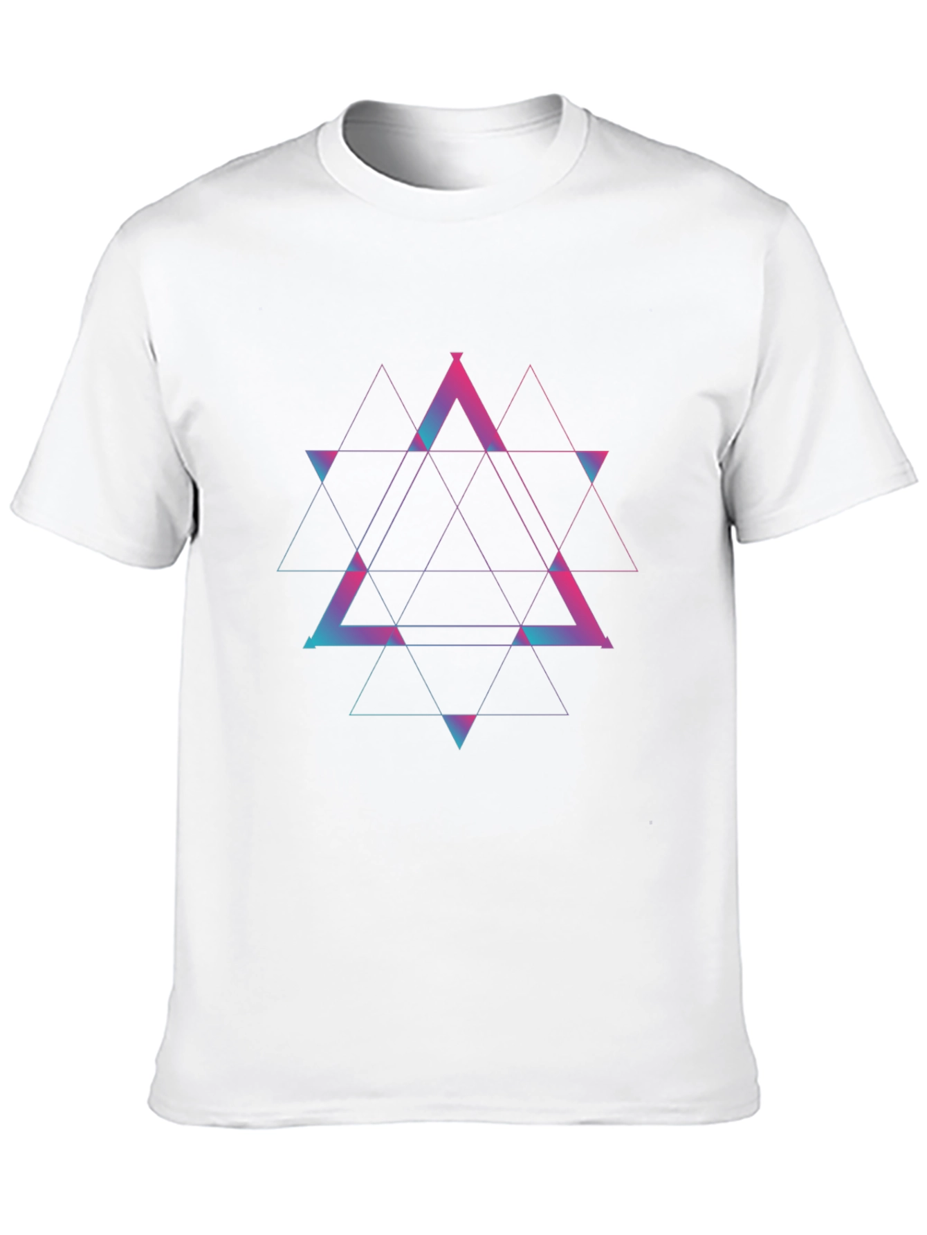 Geometric Gradient Triangle T-Shirt