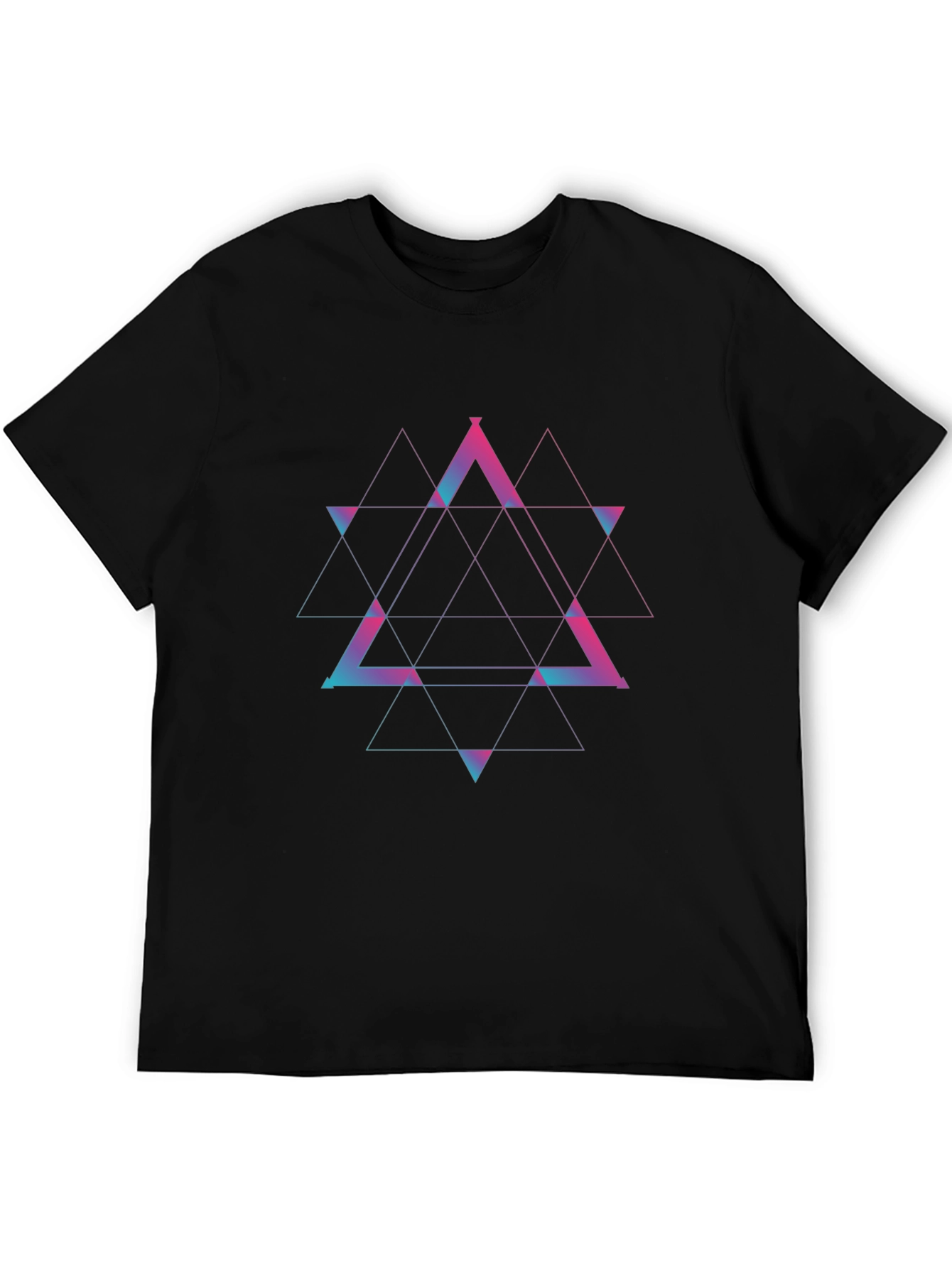 Geometric Gradient Triangle T-Shirt