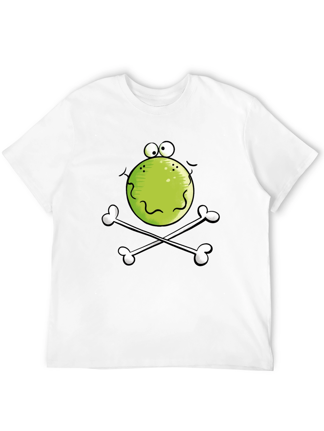 Funny Frog Skull Black T-Shirt