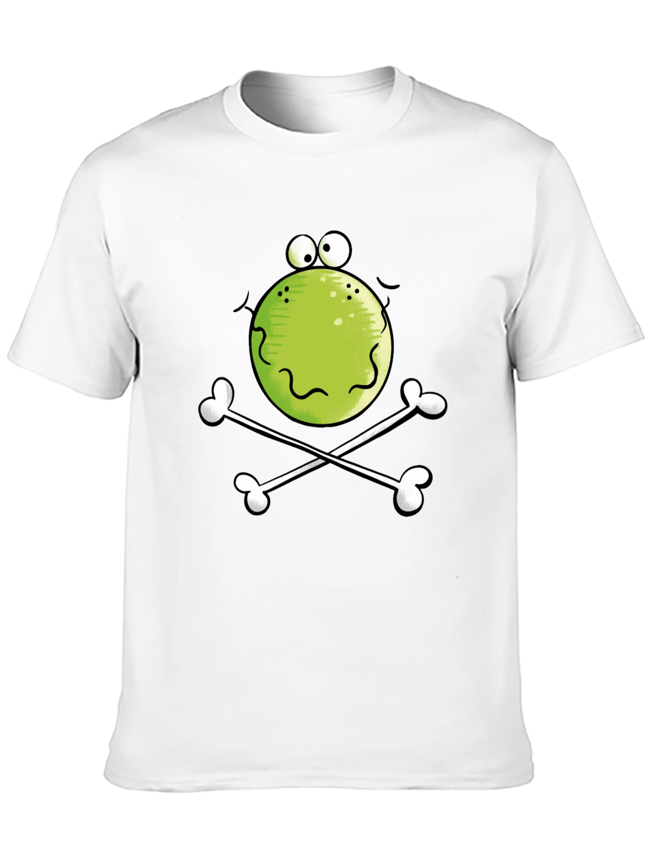 Funny Frog Skull Black T-Shirt