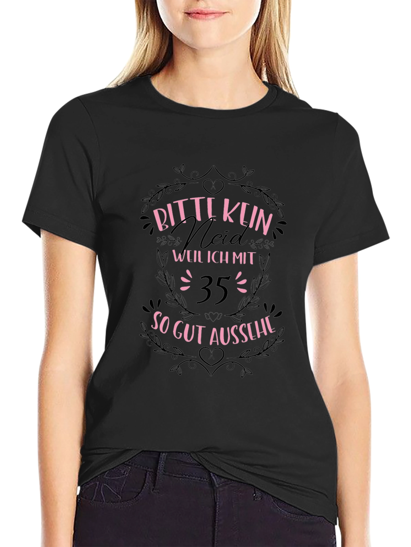 Black Bitte Kein Neid Graphic T-Shirt