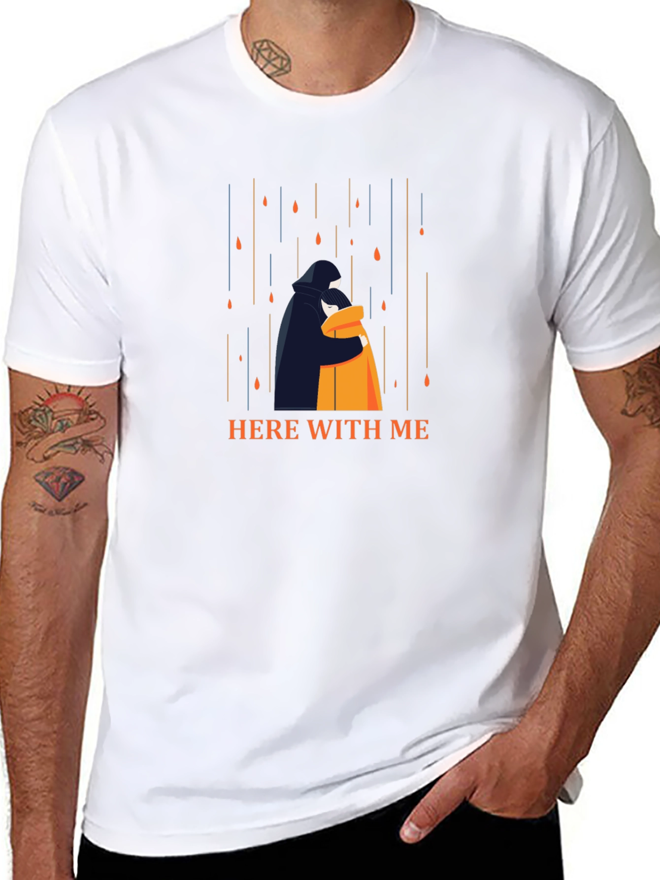 Comforting Here With Me Graphic T-Shirt