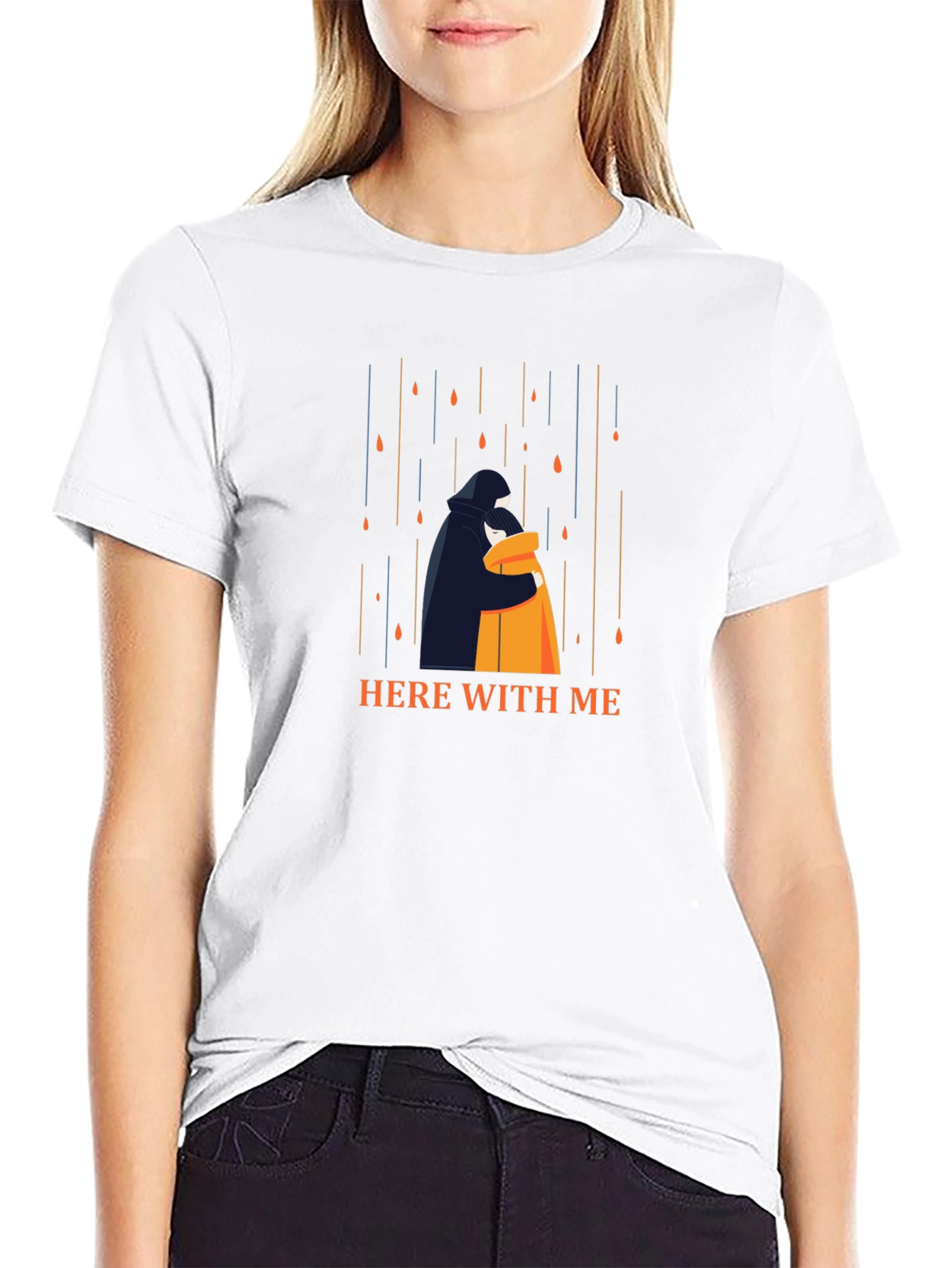 Comforting Here With Me Graphic T-Shirt