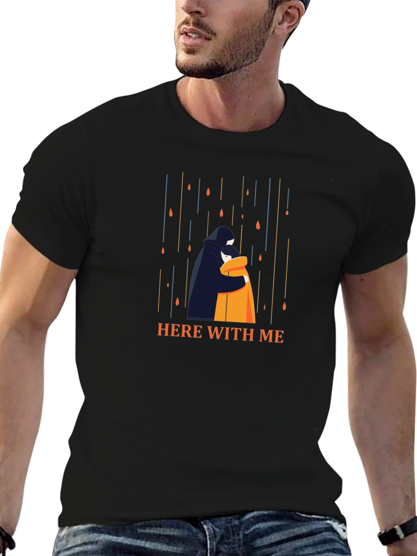 Comforting Here With Me Graphic T-Shirt