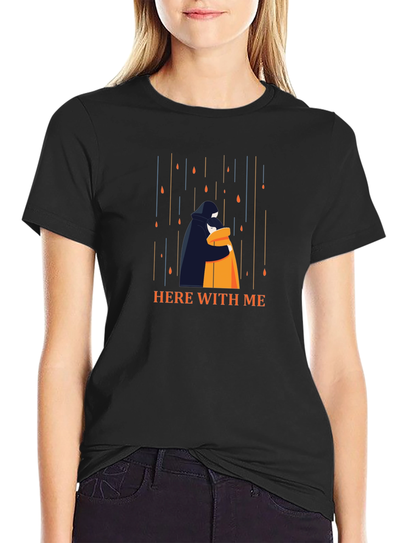 Comforting Here With Me Graphic T-Shirt