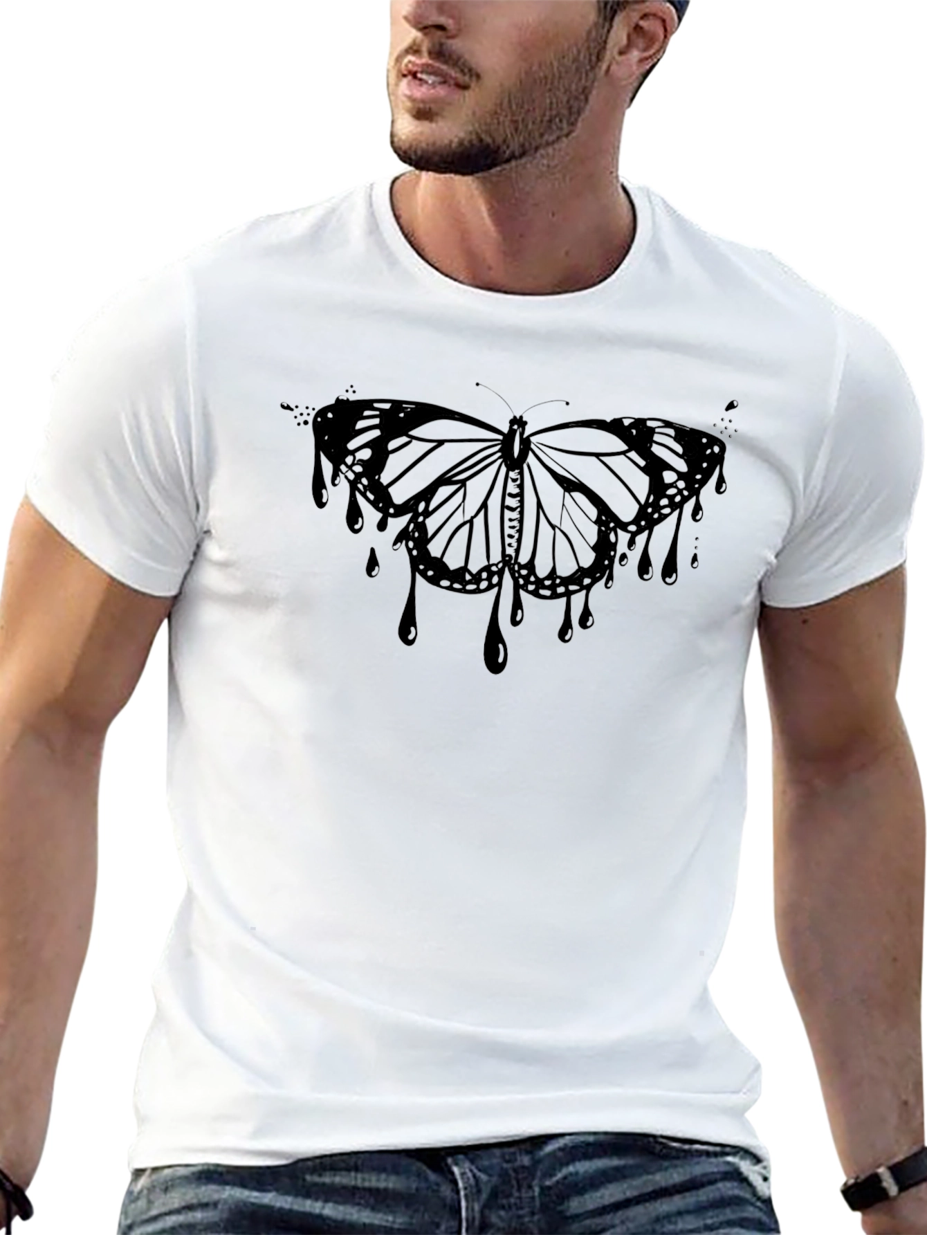 Butterfly Drip Graphic T-Shirt - Cool & Stylish