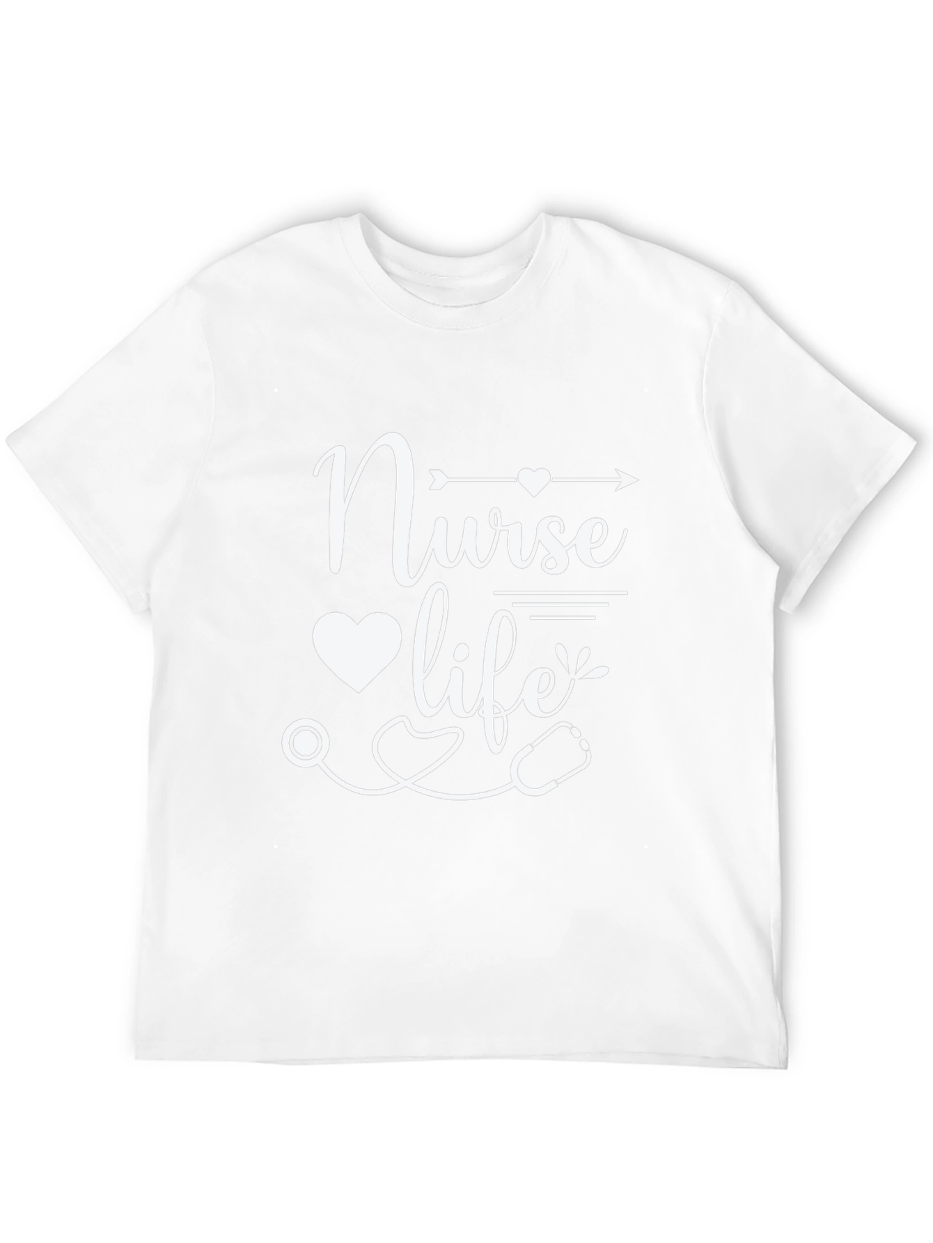 Nurse Life T-Shirt - Heart & Stethoscope Graphic Tee