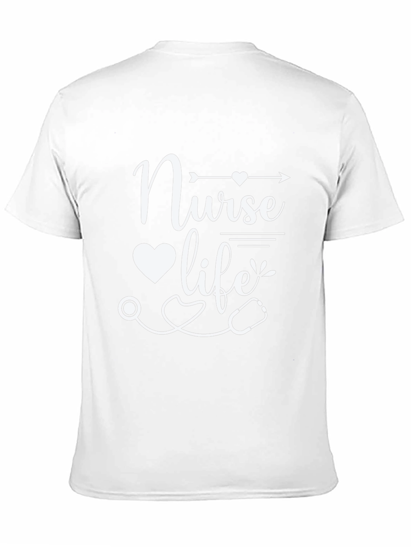 Nurse Life T-Shirt - Heart & Stethoscope Graphic Tee