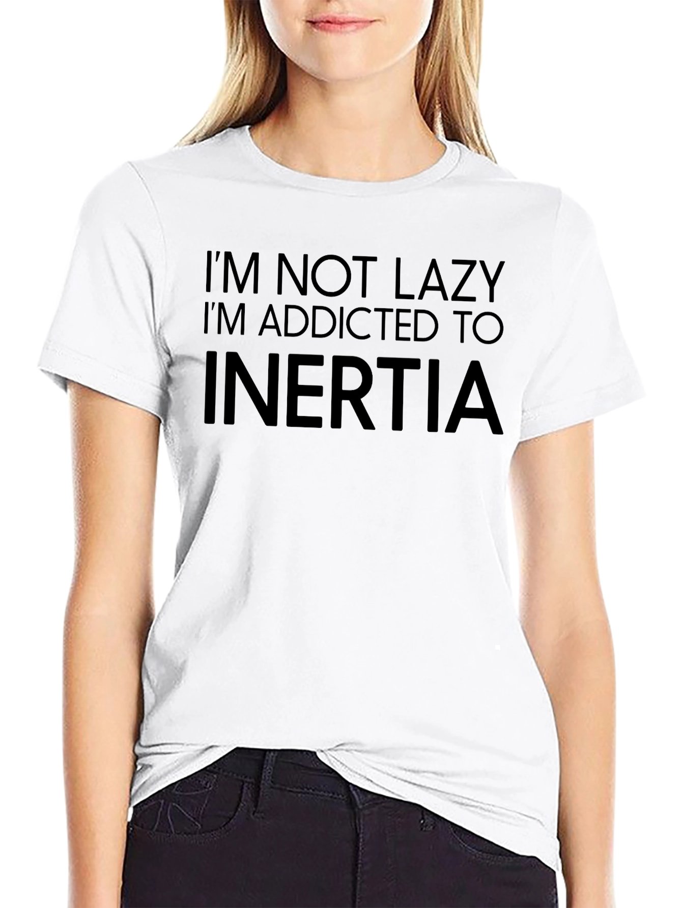 Funny Inertia Addict Black T-Shirt