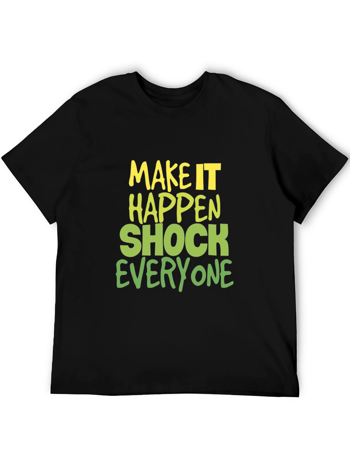 Make it Happen Graphic Tee - Black Cotton Blend