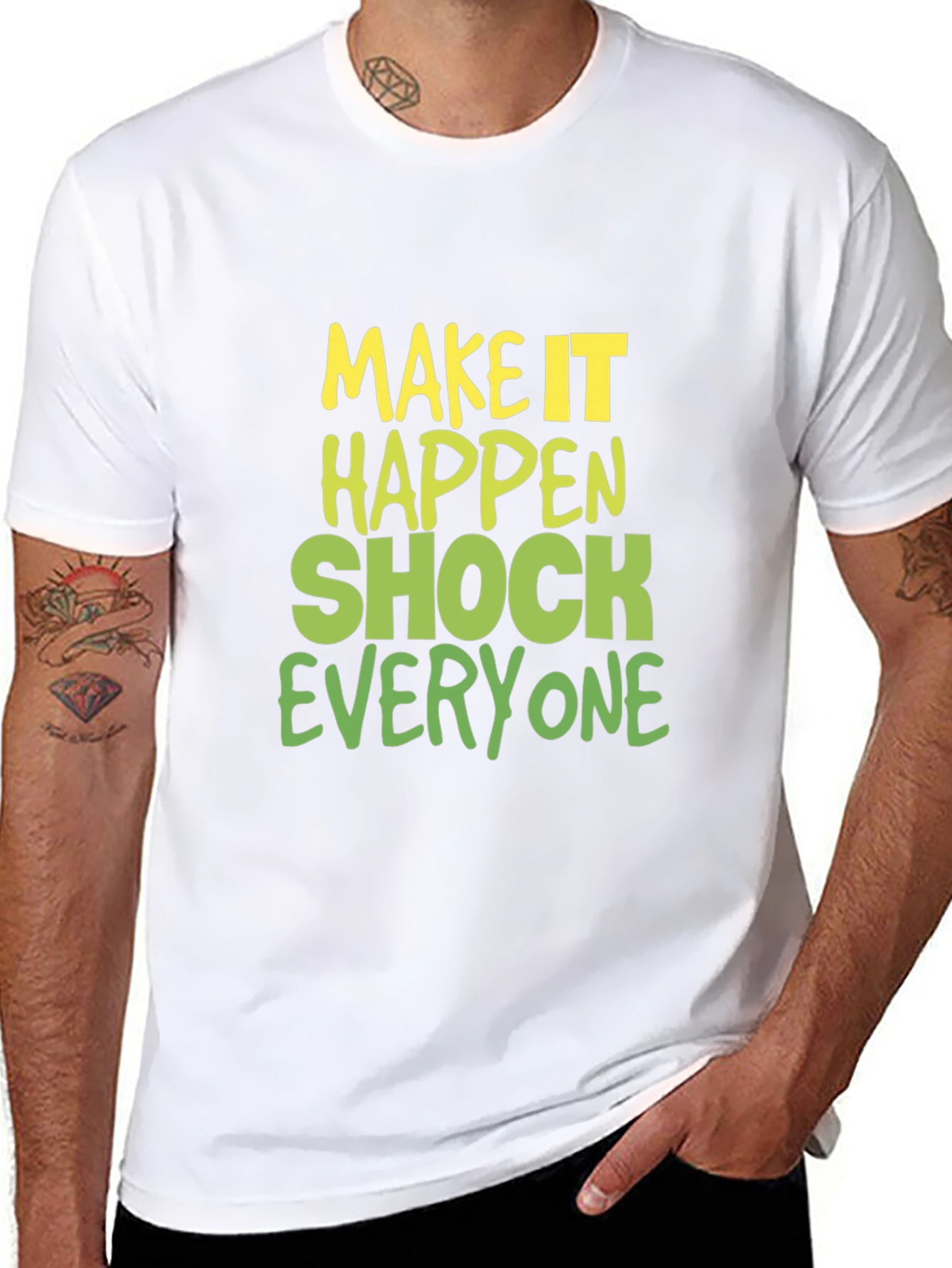 Make it Happen Graphic Tee - Black Cotton Blend