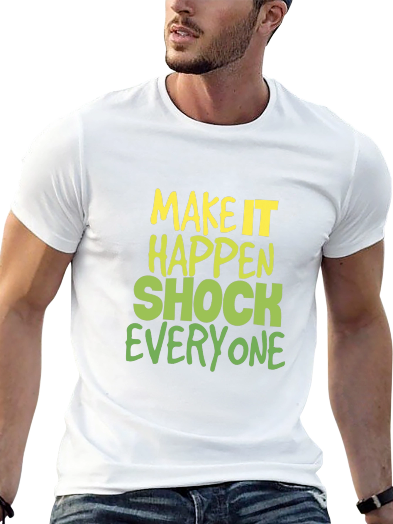 Make it Happen Graphic Tee - Black Cotton Blend