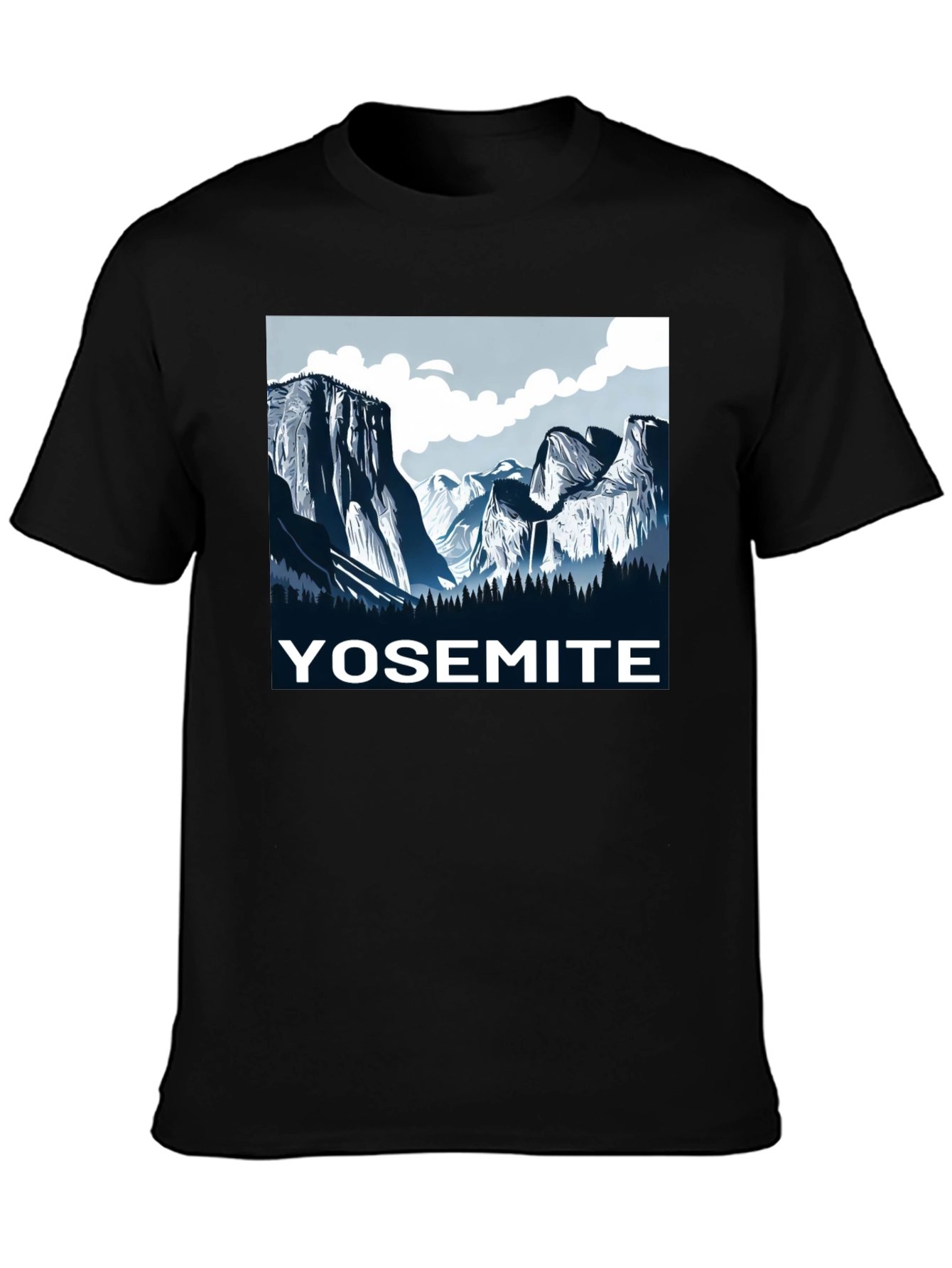 Yosemite Graphic T-Shirt | Black Cotton Tee