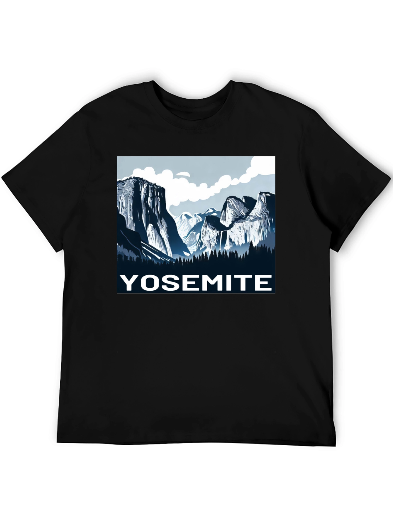 Yosemite Graphic T-Shirt | Black Cotton Tee
