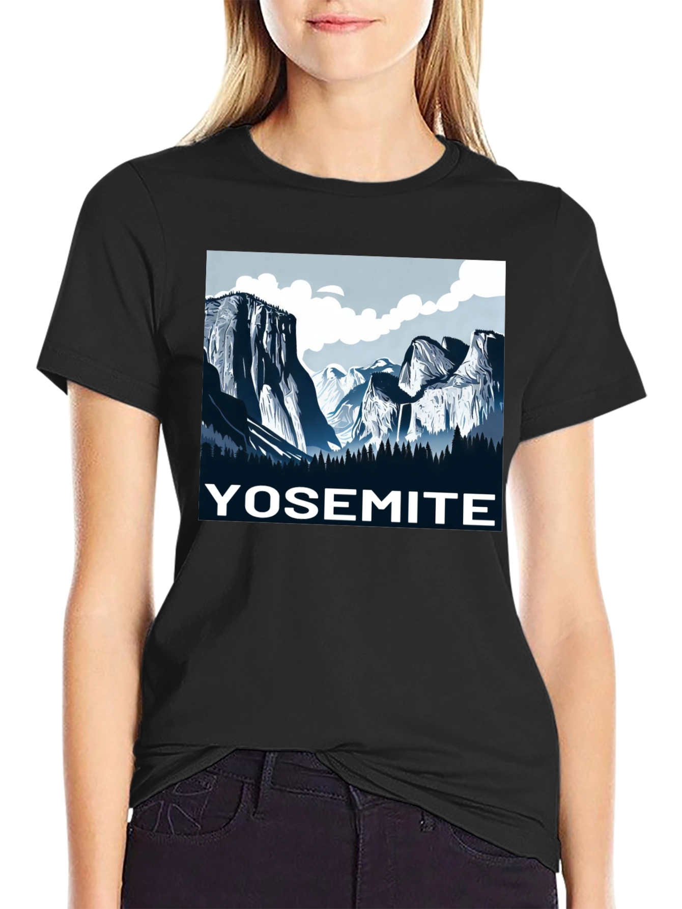 Yosemite Graphic T-Shirt | Black Cotton Tee