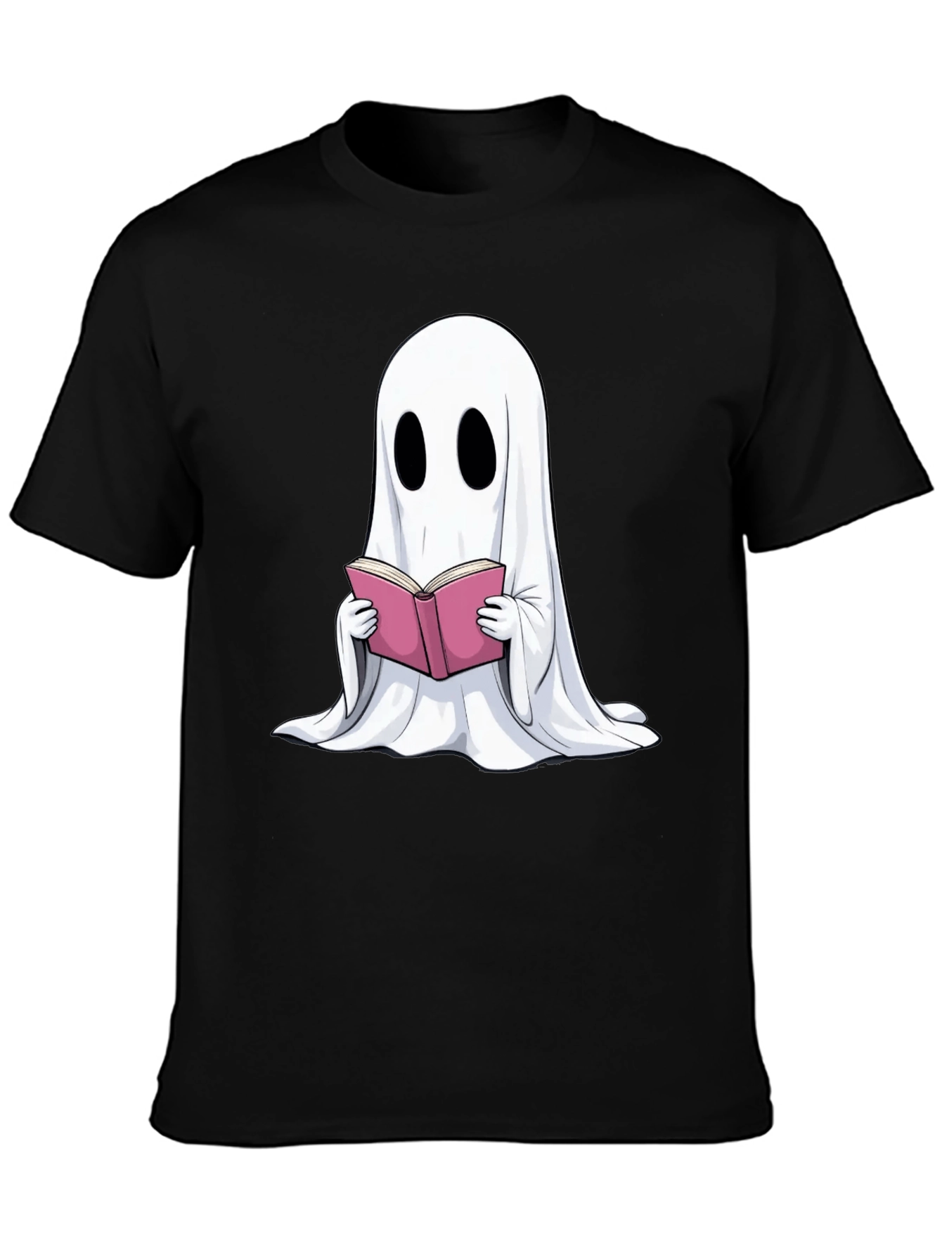Ghost Reading Book Graphic T-Shirt - Spooky Season