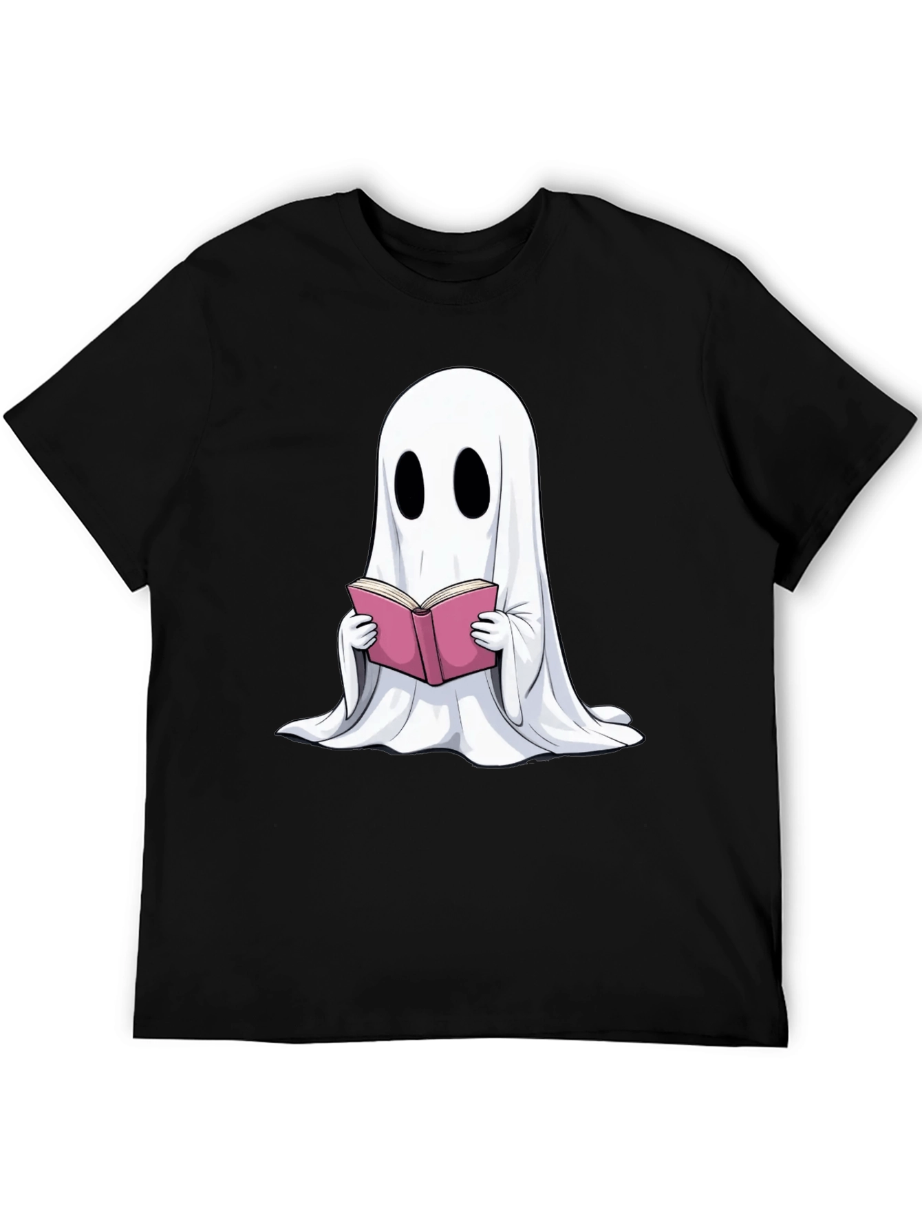 Ghost Reading Book Graphic T-Shirt - Spooky Season