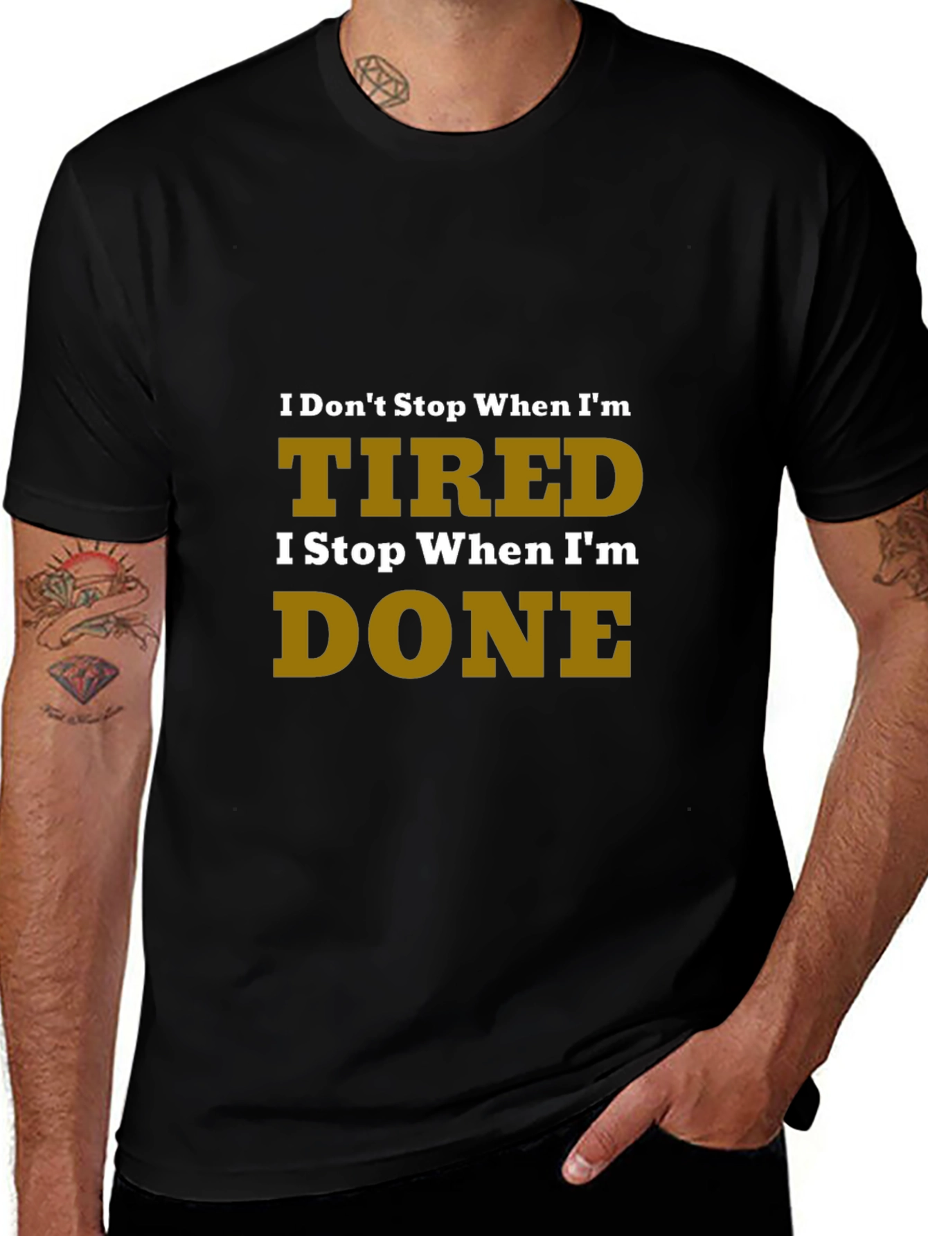 Motivational Tired Done Graphic Tee
