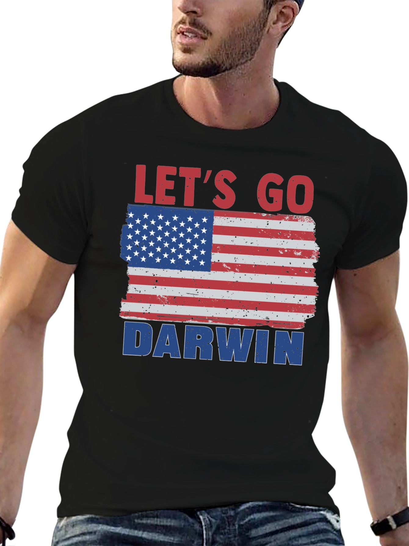 Lets Go Darwin American Flag T-Shirt