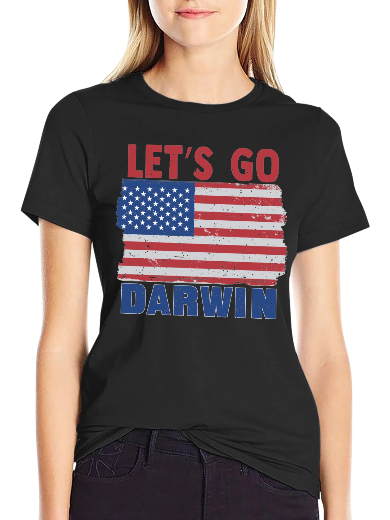 Lets Go Darwin American Flag T-Shirt
