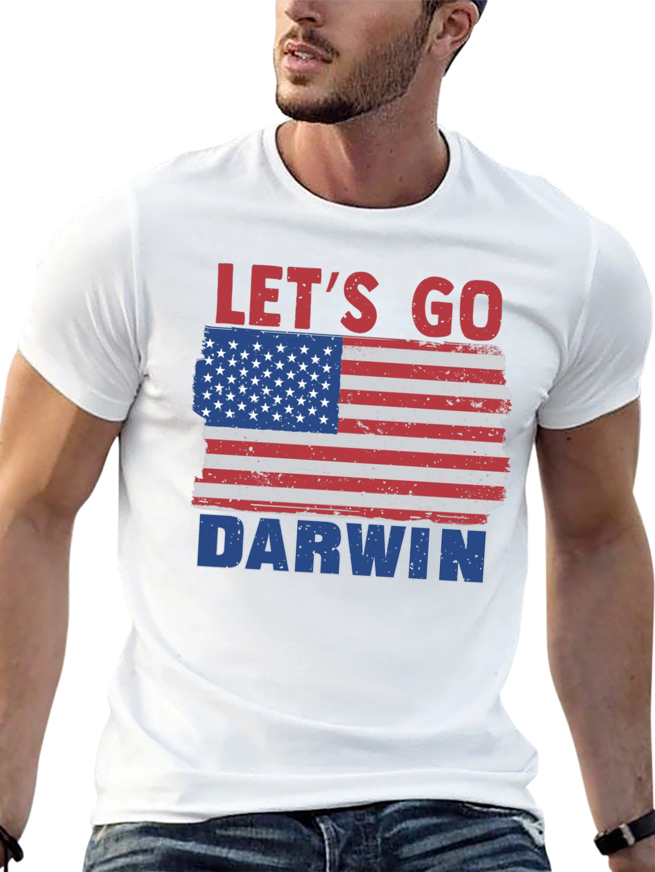 Lets Go Darwin American Flag T-Shirt