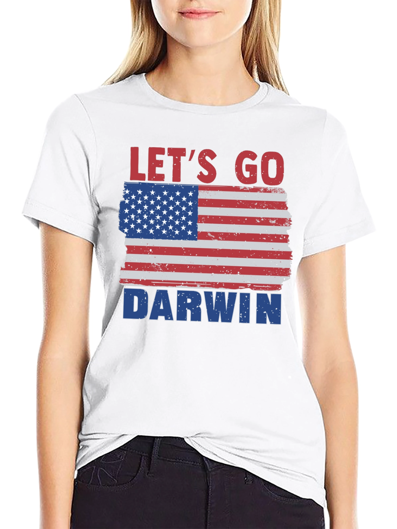 Lets Go Darwin American Flag T-Shirt