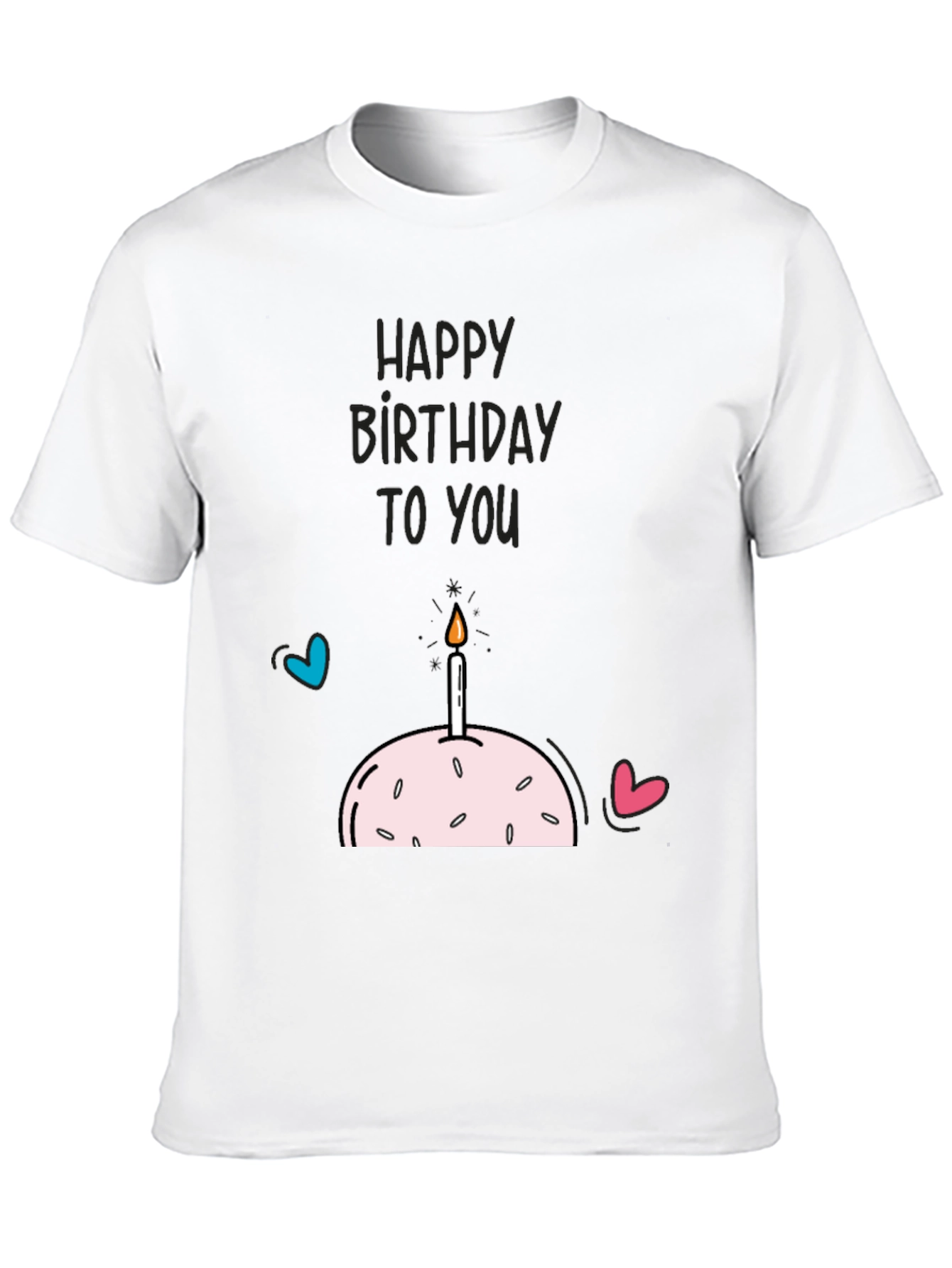 Happy Birthday Graphic Tee - Black