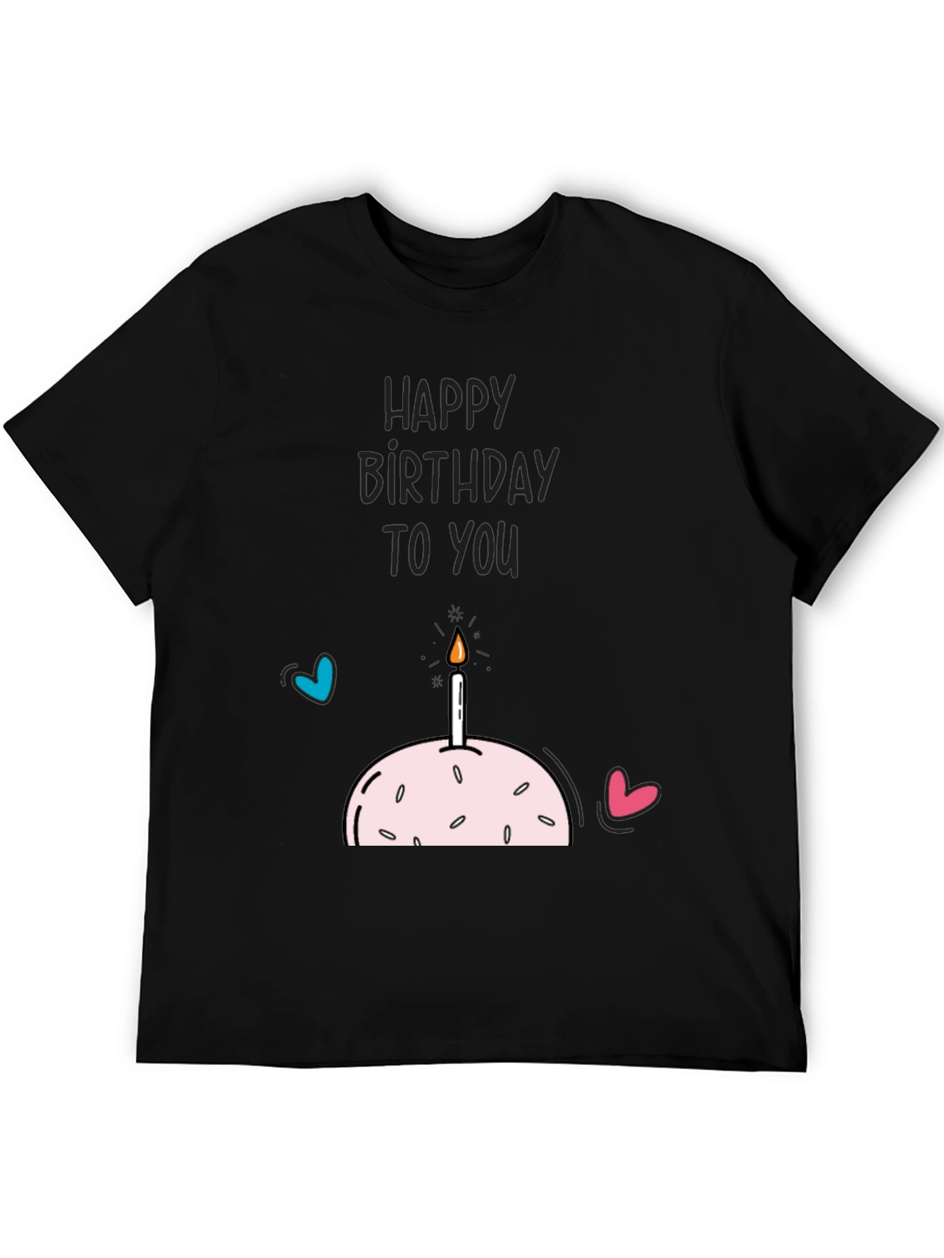 Happy Birthday Graphic Tee - Black
