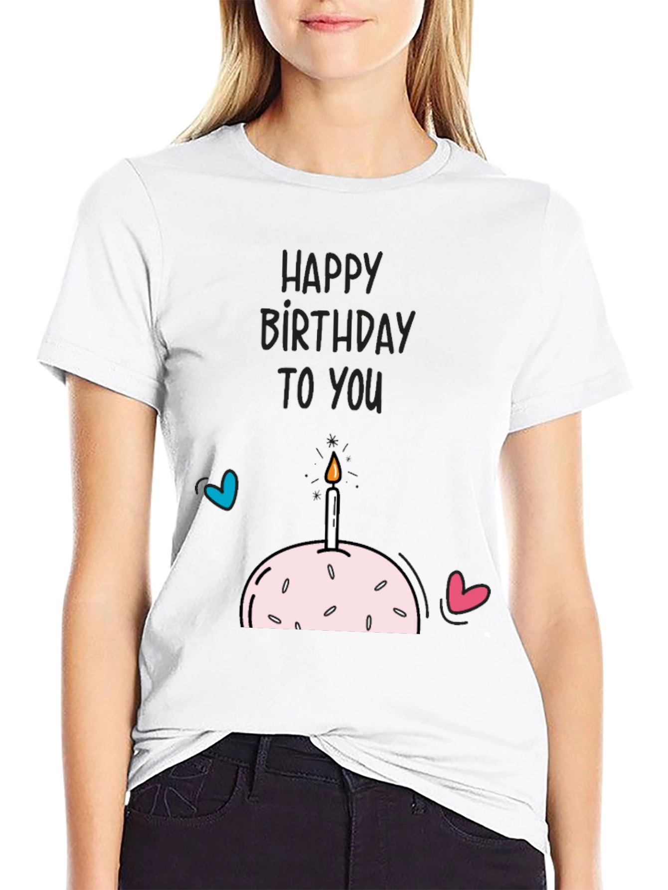 Happy Birthday Graphic Tee - Black