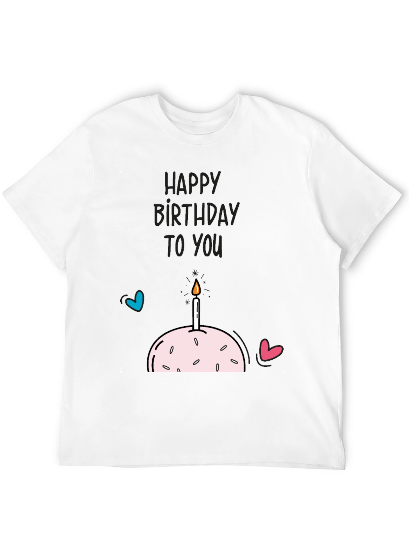 Happy Birthday Graphic Tee - Black