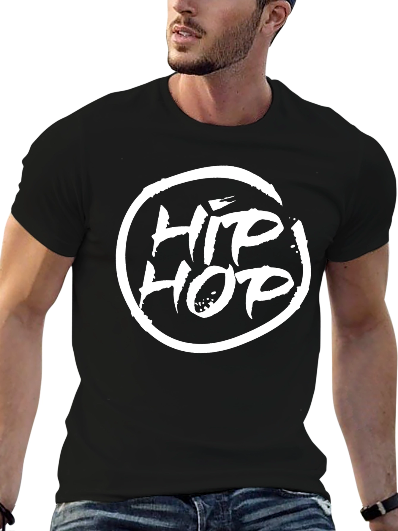 Hip Hop Graphic Black T-Shirt