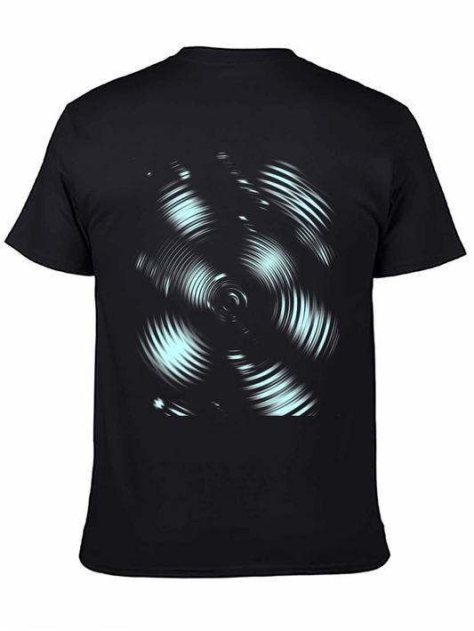 Abstract Swirl Graphic Print Crew Neck Tee