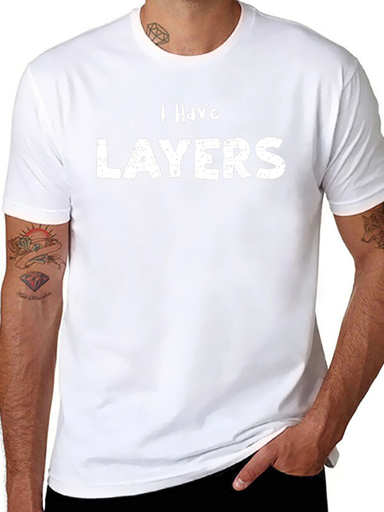 I Have Layers Black Graphic T-Shirt