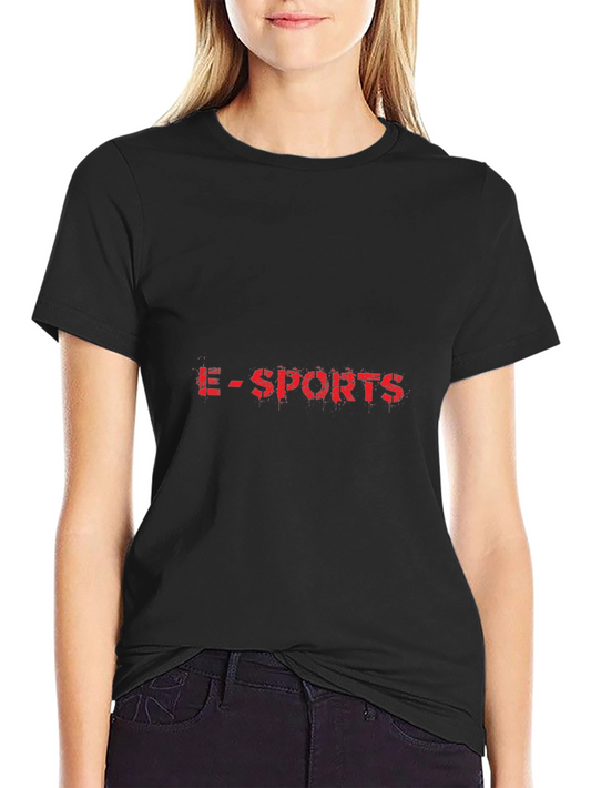 E-Sports Graphic Tee - Black Cotton T-Shirt