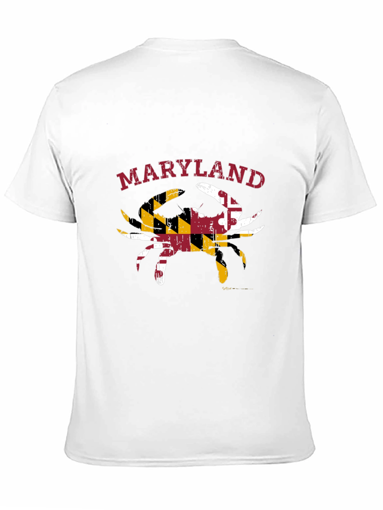 Maryland Crab State Flag T-Shirt Black