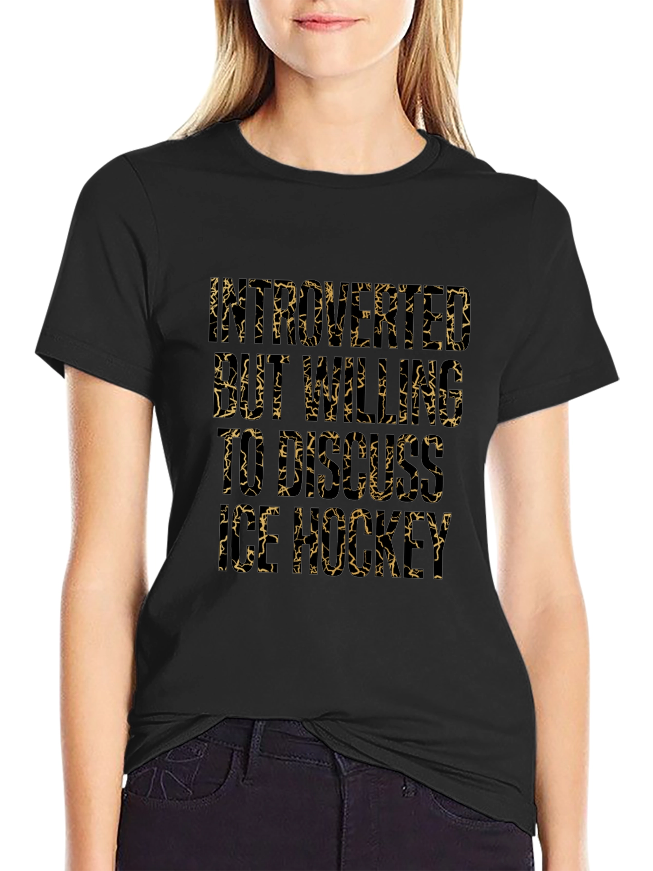 Introverted Ice Hockey Lover Graphic Tee