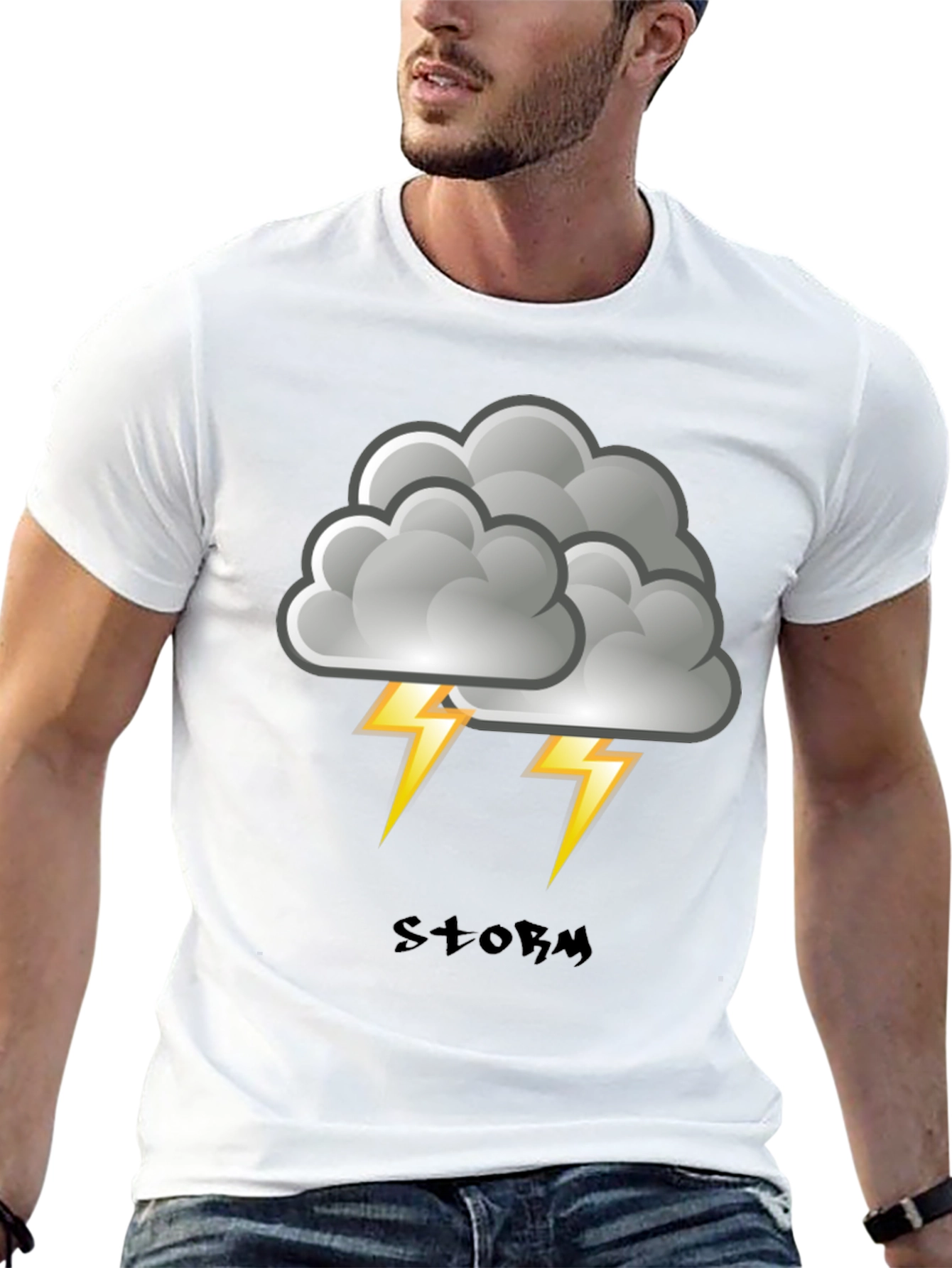 Storm Cloud Graphic Print Mens T-Shirt