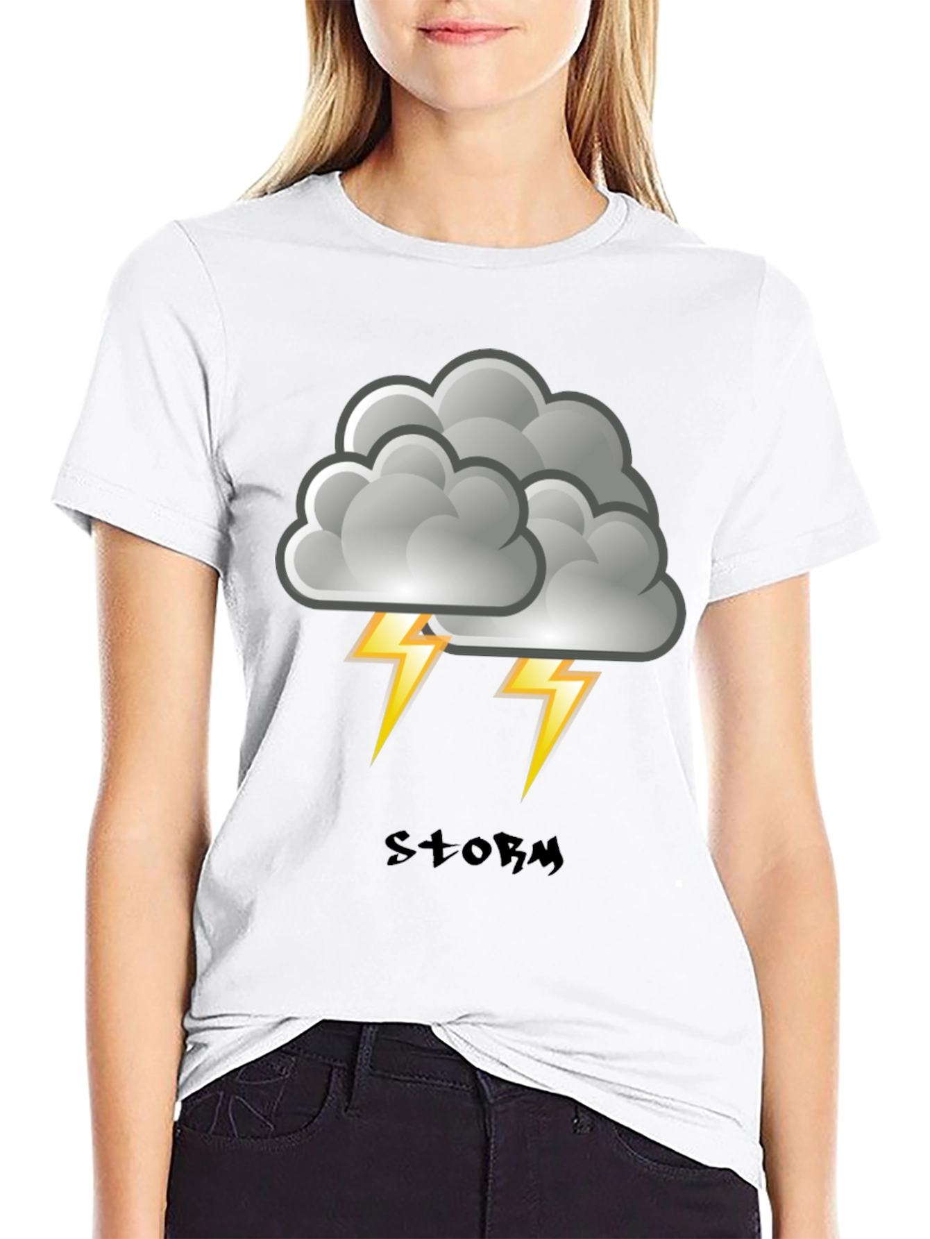 Storm Cloud Graphic Print Mens T-Shirt