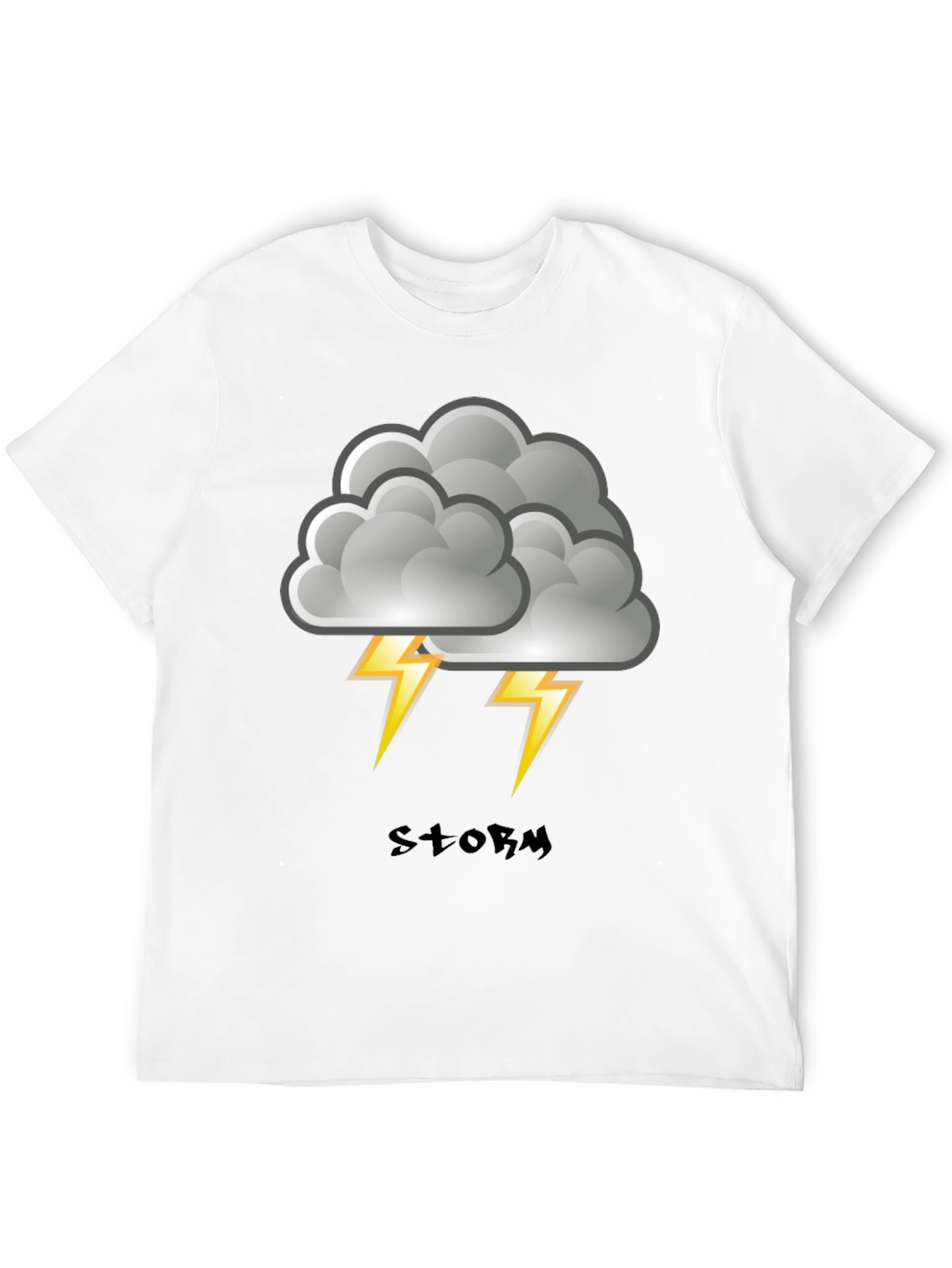 Storm Cloud Graphic Print Mens T-Shirt
