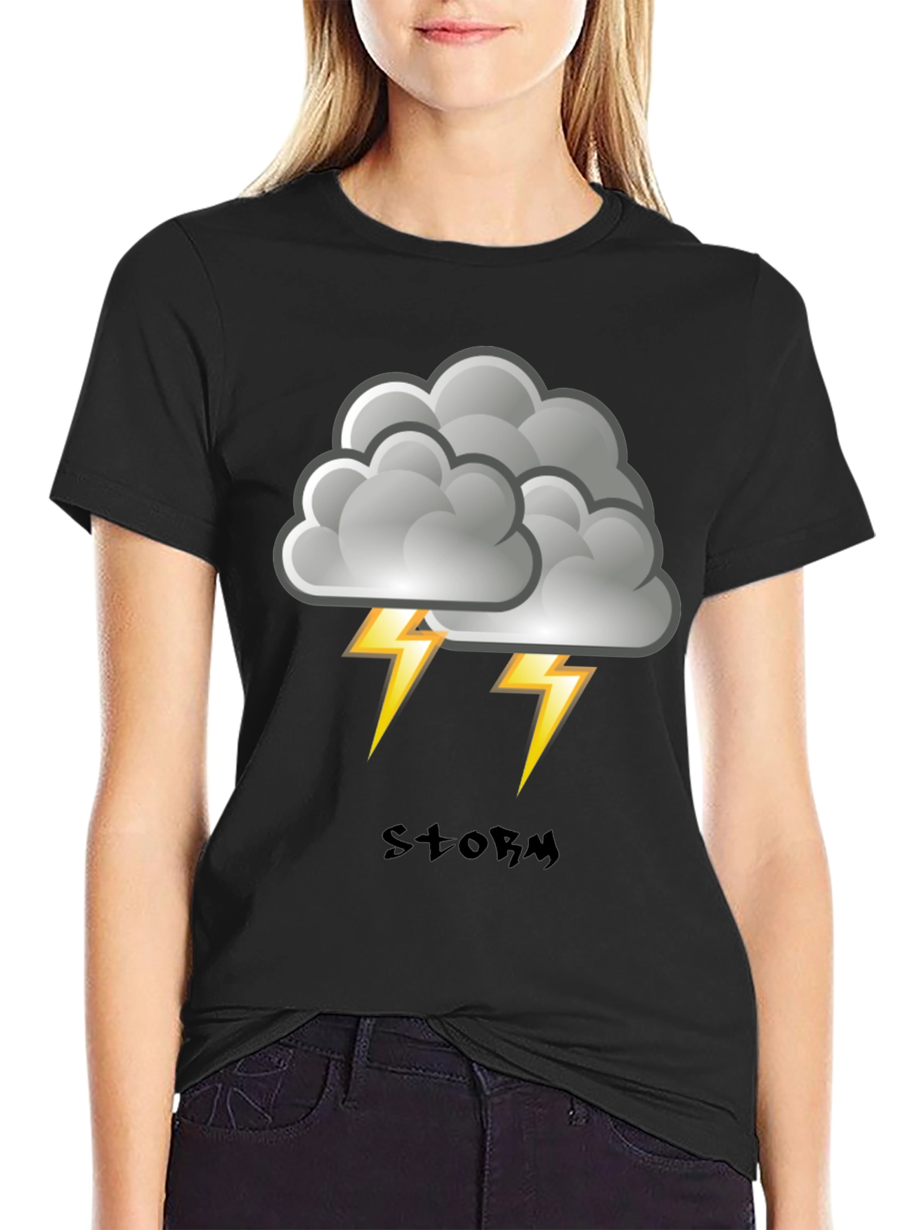Storm Cloud Graphic Print Mens T-Shirt