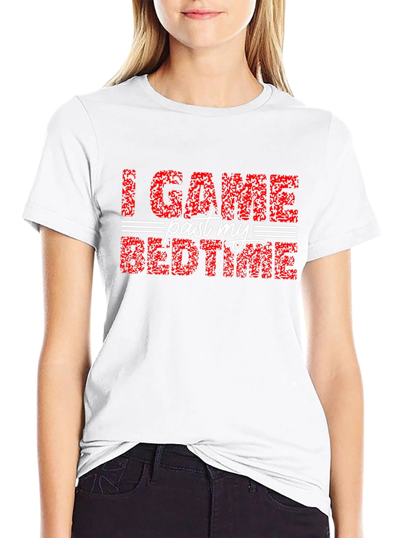 I Game Past My Bedtime Black T-Shirt