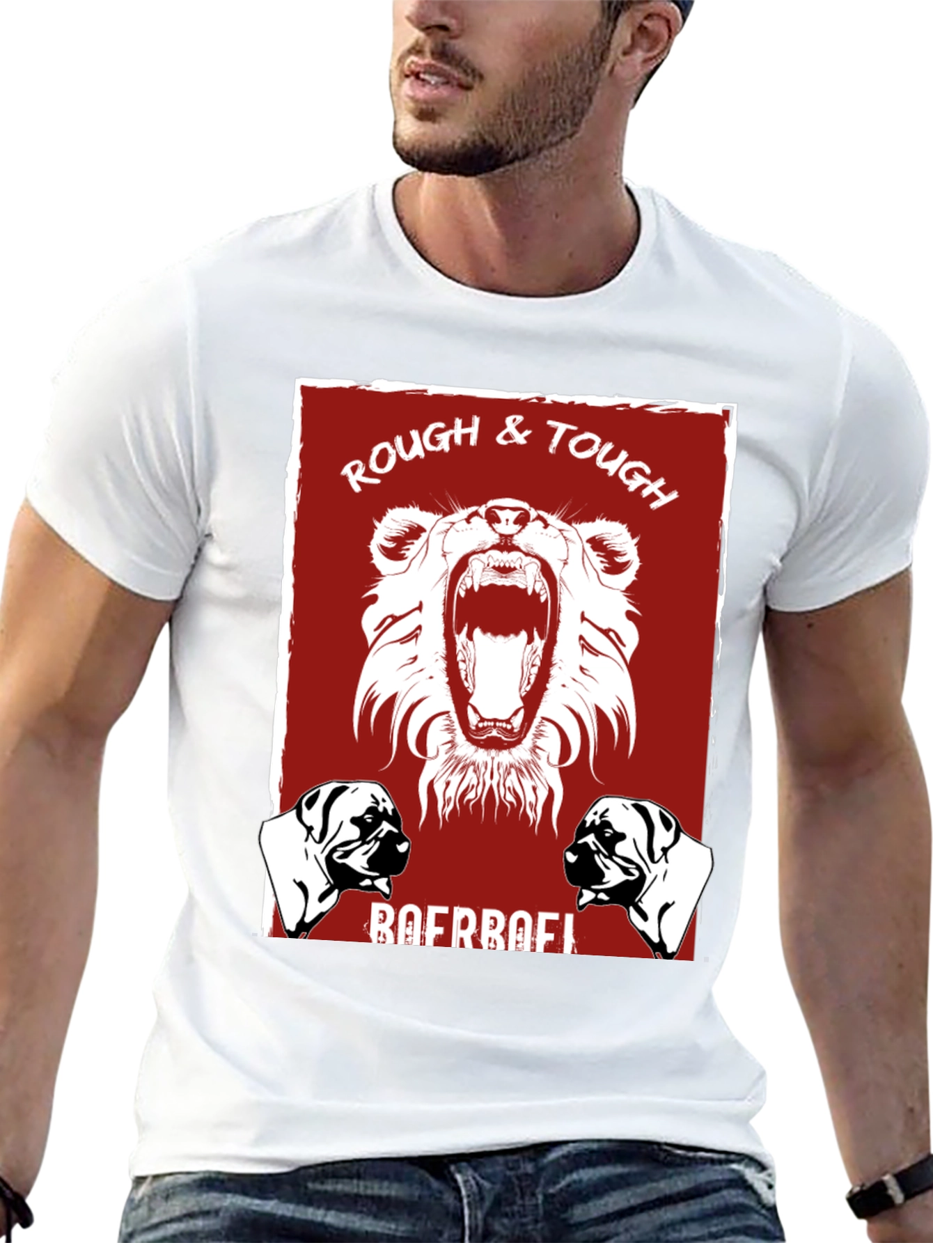 Rough & Tough Dog Graphic Tee - Black