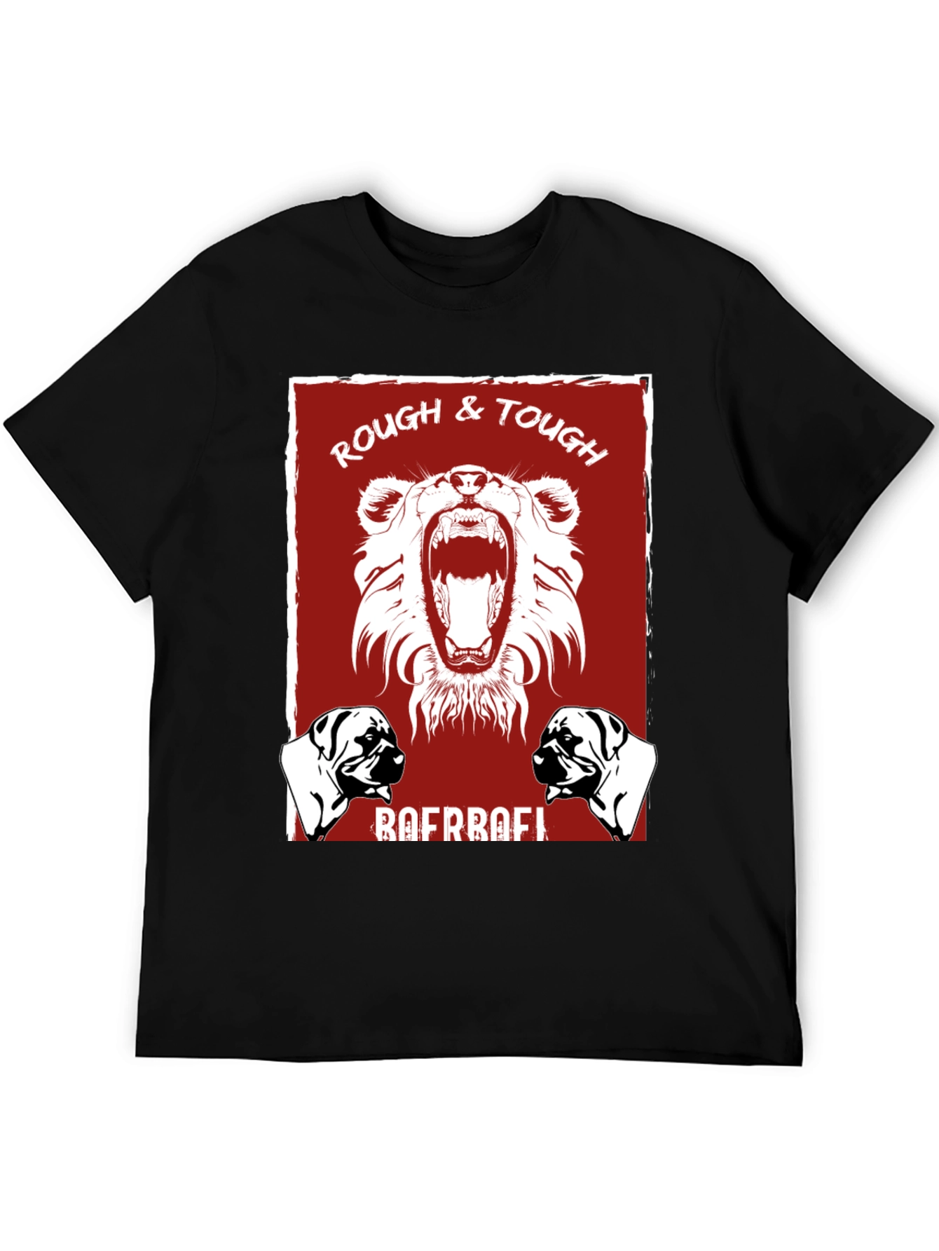 Rough & Tough Dog Graphic Tee - Black
