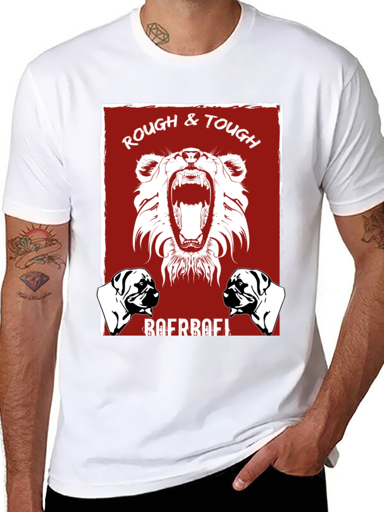 Rough & Tough Dog Graphic Tee - Black